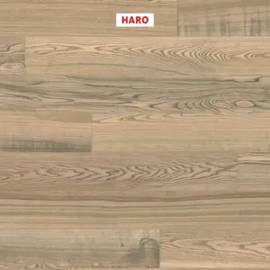 HARO Serie 4000 Landhausdiele 180 - 544625 Esche tabakgrau Uni retro Strukturiert 4V nL+