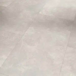 Beton Ornament Weiß Steinstruktur Modular One - Designboden zum Klicken