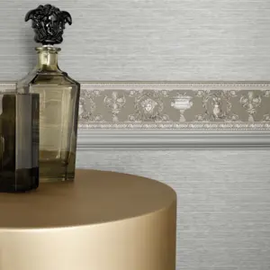 Versace wallpaper Bordüre - 343053 - Silber Grau Design Tapete Tapete Bordüre